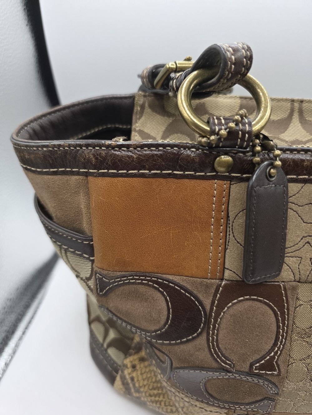 Vintage Coach Patchwork Shoulder Bag Y2K - Picture 16 of 16